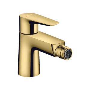 Talis E Single lever bidet mixer with pop up waste  Polished Gold Optic