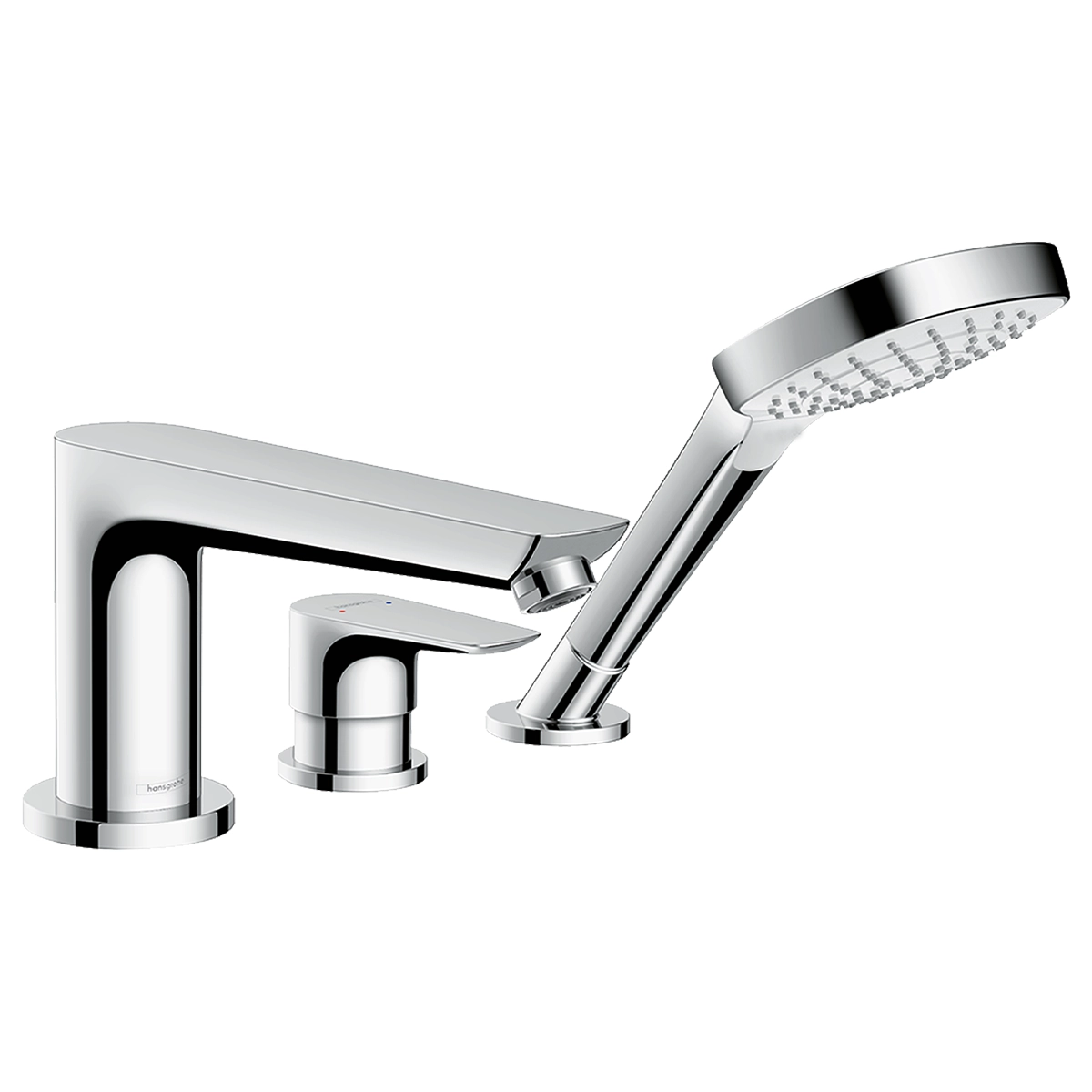 Talis E 3 hole rim mounted single lever bath mixer for Secuflex Chrome