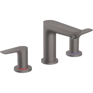 Talis E 3 hole basin mixer with pop up waste  Brushed Black Chrome