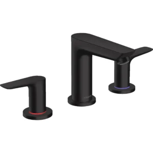 Talis E 3 hole basin mixer with pop up waste  Matt Black