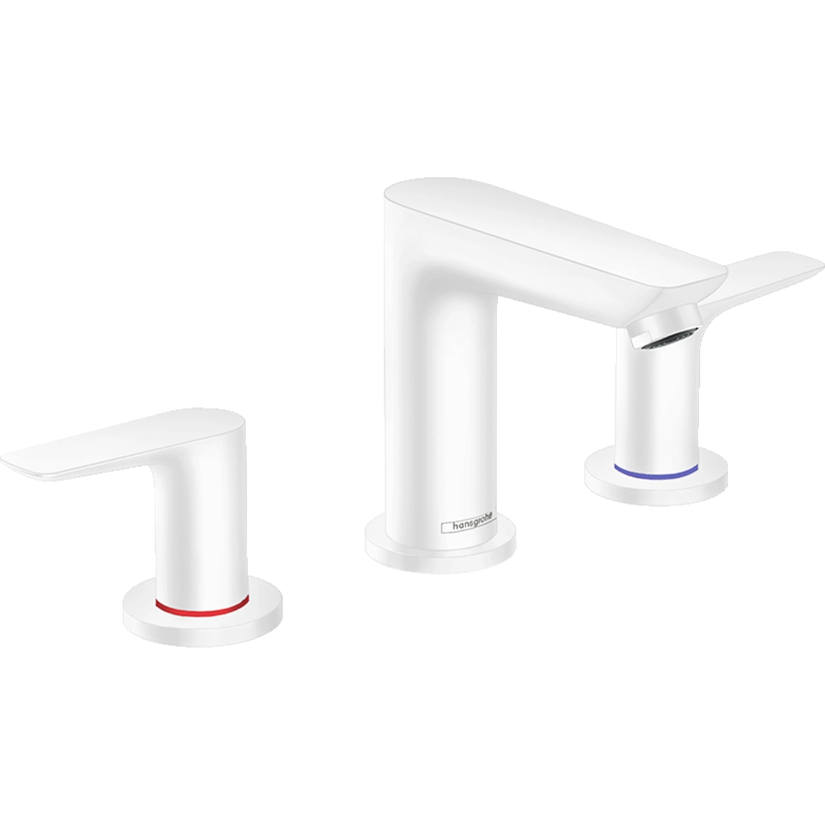 Talis E 3 hole basin mixer with pop up waste Matt White