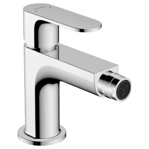 Rebris S Single lever bidet mixer with pop up waste set  Chrome