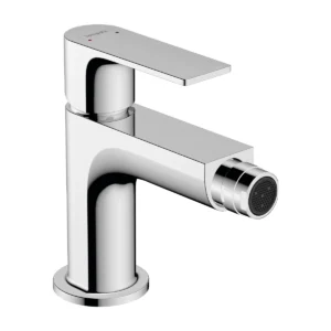 Rebris E Single lever bidet mixer with pop up waste set  Chrome