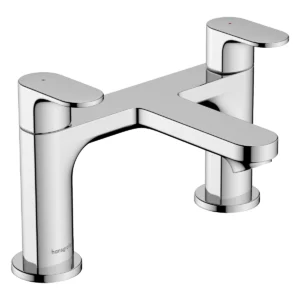 Rebris S 2 hole rim mounted bath mixer  Chrome