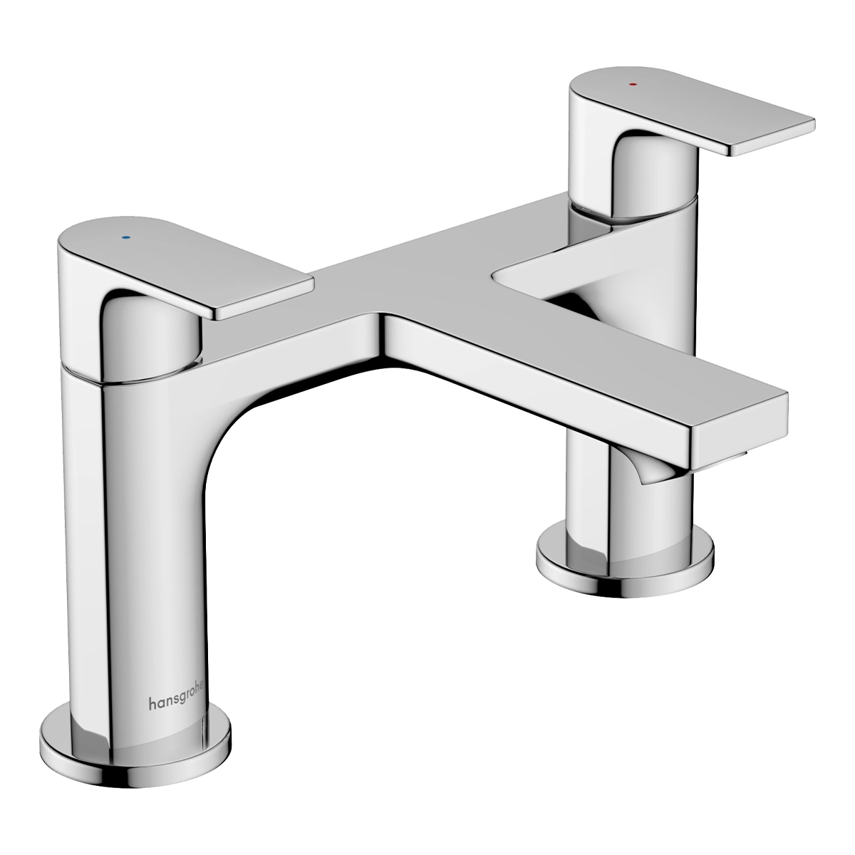 Rebris E 2 hole rim mounted bath mixer Chrome