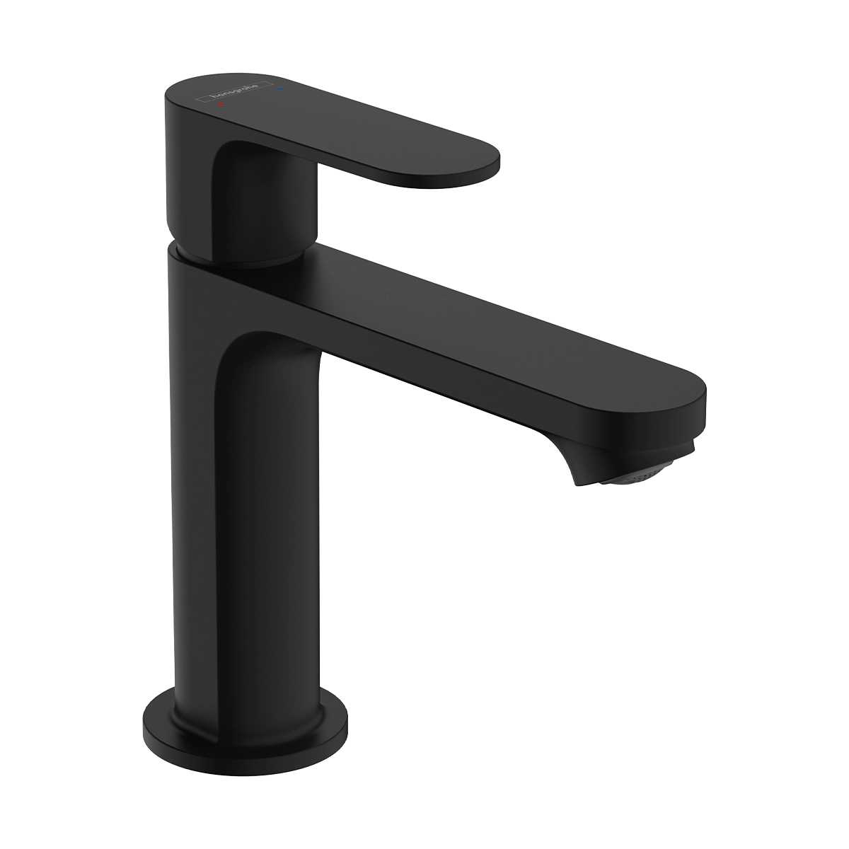 Rebris S Single lever basin mixer 110 with pop up waste set Matt Black
