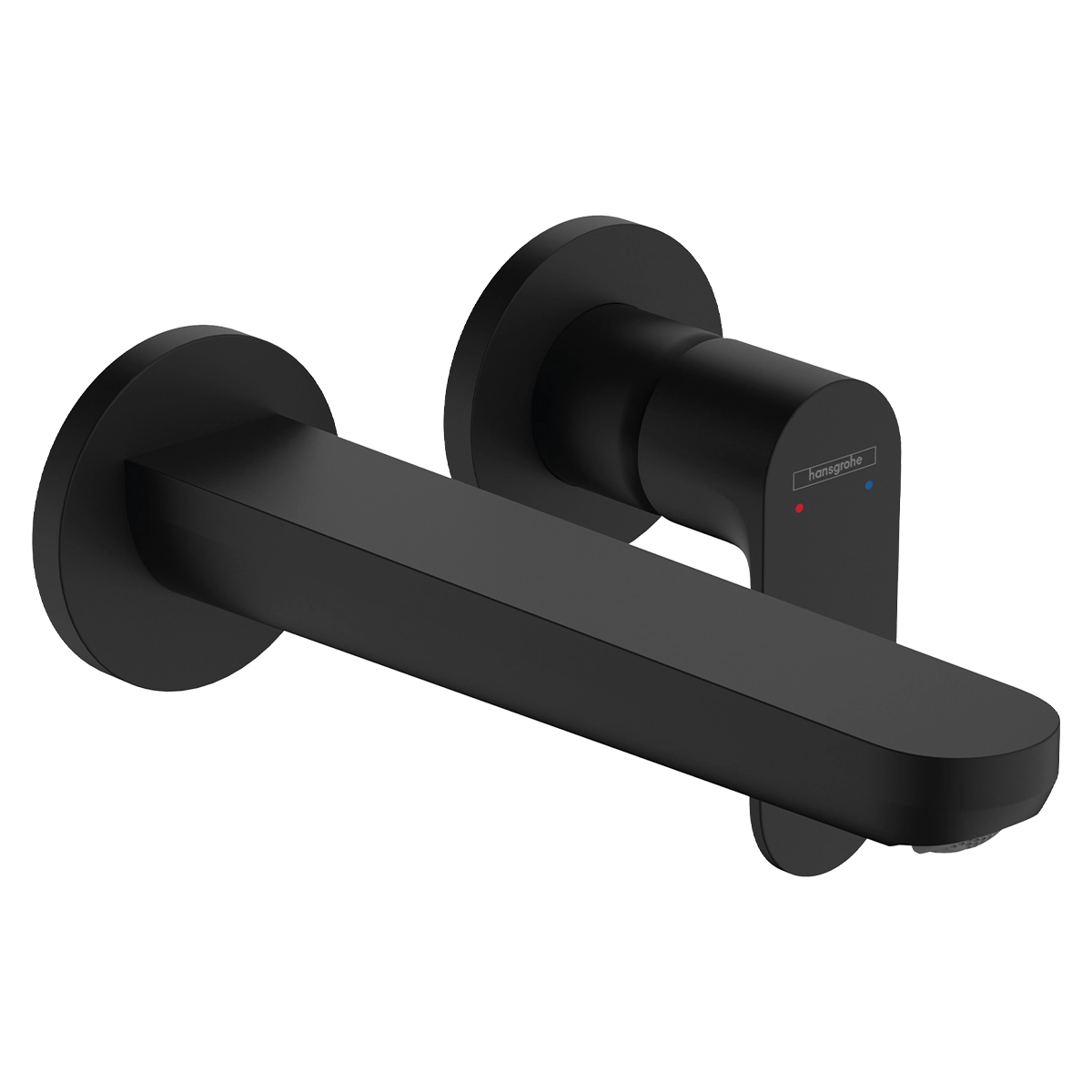 Rebris S Single lever basin mixer for concealed installation wall mounted with spout 20 cm Matt Black