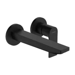 Rebris E Single lever basin mixer for concealed installation wall mounted with spout 20 cm  Matt Black