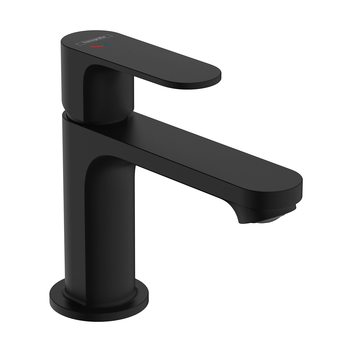 Rebris S Single lever basin mixer 80 CoolStart EcoSmart+ with pop up waste set Matt Black