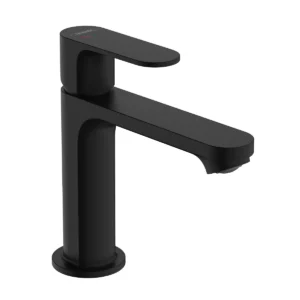 Rebris S Single lever basin mixer 110 CoolStart EcoSmart+ with pop up waste set  Matt Black