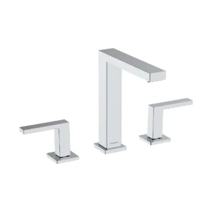 Tecturis E 3 hole basin mixer 150 EcoSmart+ with push open waste set  Chrome