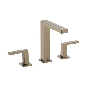 Tecturis E 3 hole basin mixer 150 EcoSmart+ with push open waste set  Brushed Bronze