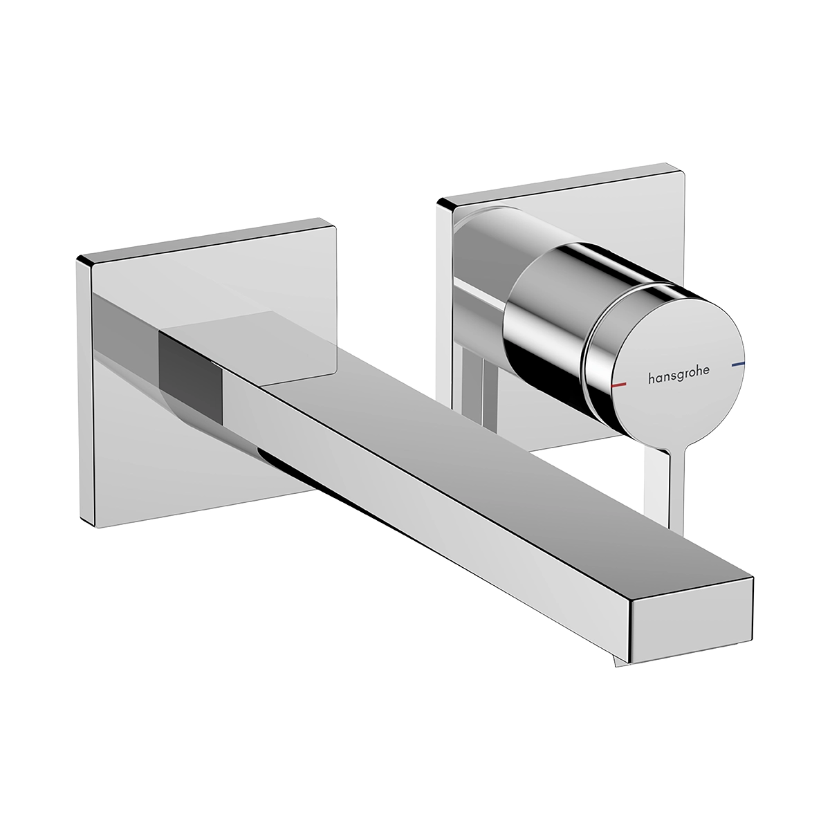 Tecturis E Single lever basin mixer for concealed installation wall mounted EcoSmart+ with spout 22,5 cm Chrome