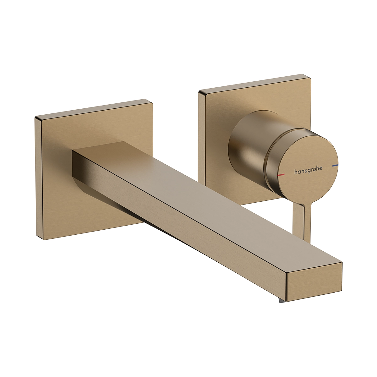 Tecturis E Single lever basin mixer for concealed installation wall mounted EcoSmart+ with spout 22,5 cm Brushed Bronze