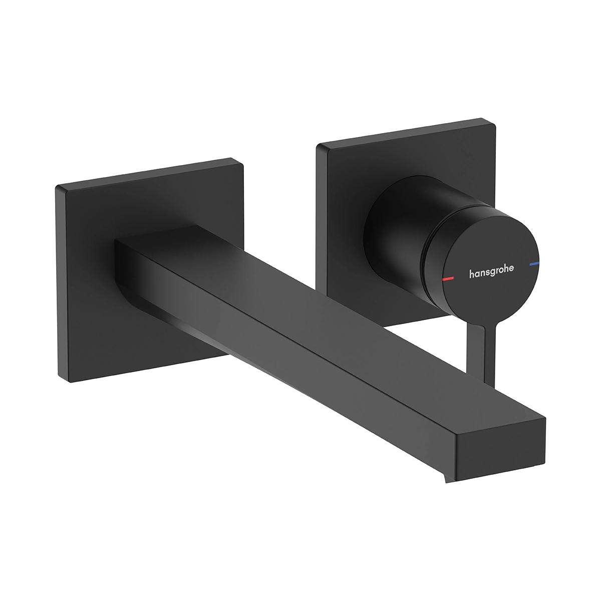 Tecturis E Single lever basin mixer for concealed installation wall mounted EcoSmart+ with spout 22,5 cm Matt Black