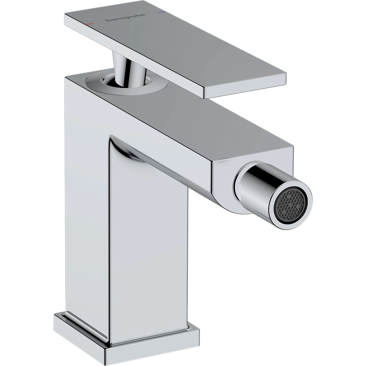 Tecturis E Single lever bidet mixer with pop up waste set Chrome