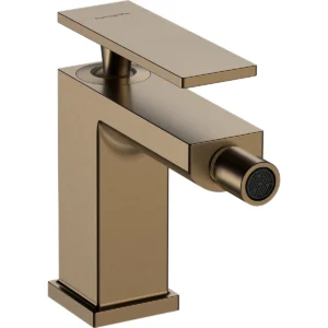 Tecturis E Single lever bidet mixer with pop up waste set  Brushed Bronze