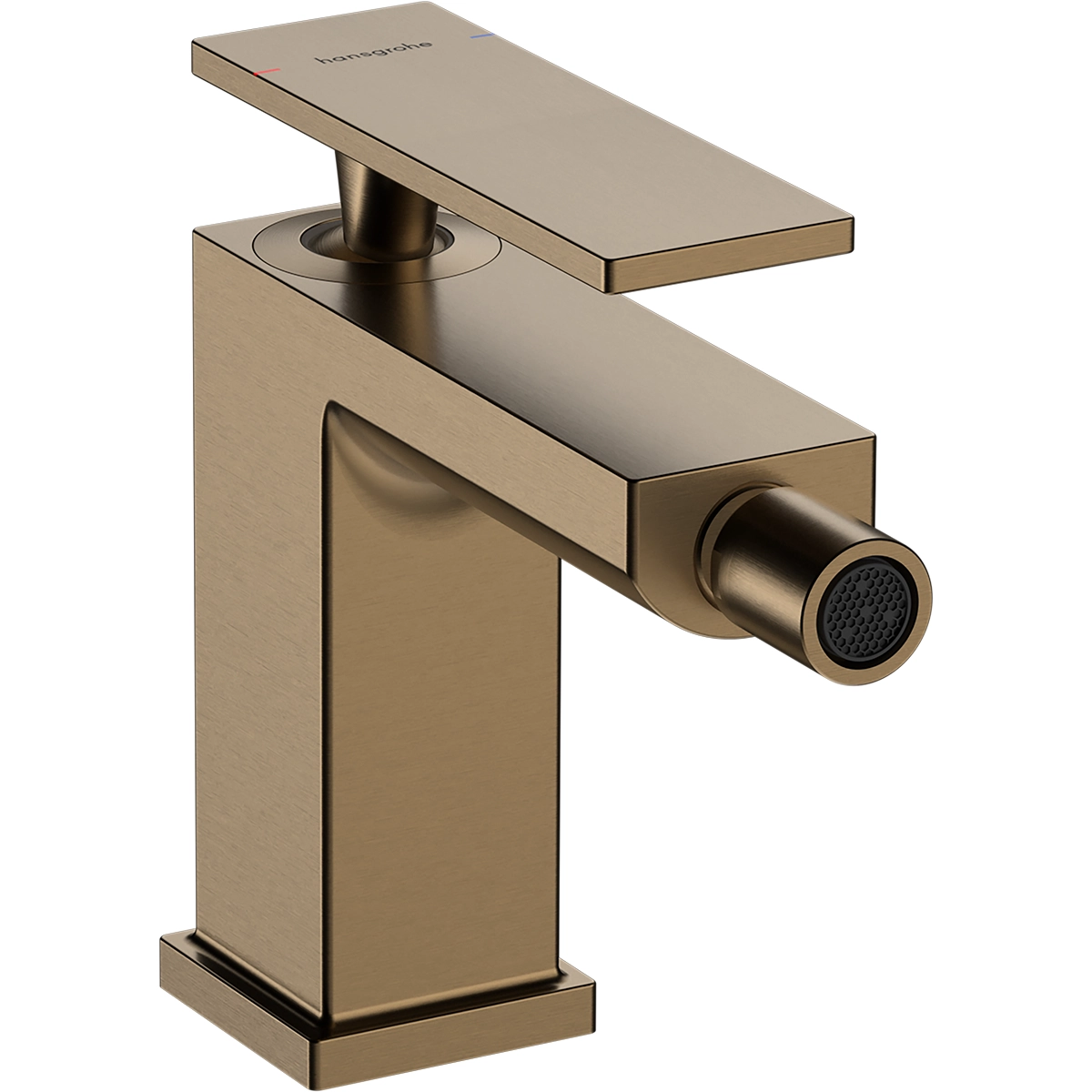 Tecturis E Single lever bidet mixer with pop up waste set Brushed Bronze