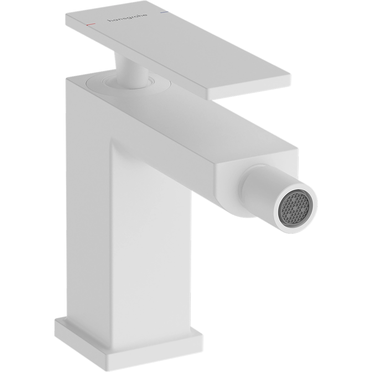 Tecturis E Single lever bidet mixer with pop up waste set Matt White