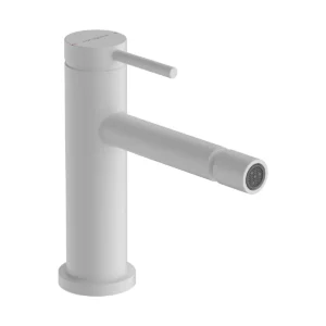 Tecturis S single lever bidet mixer with waste set  Matt White