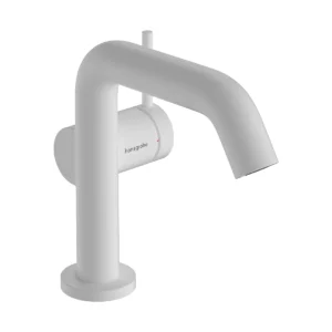 Tecturis S Single lever basin mixer 110 Fine CoolStart EcoSmart+ with push open waste set  Matt White