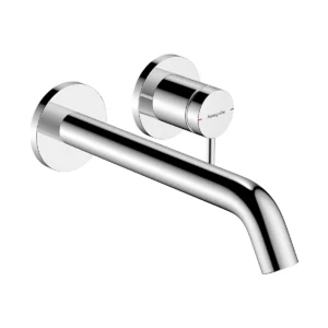 Tecturis S Single lever basin mixer for concealed installation wall mounted EcoSmart+ with spout 22,5 cm  Chrome