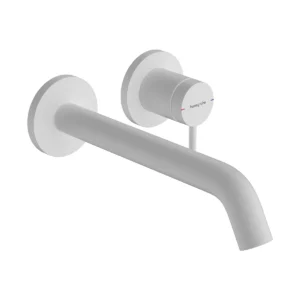 Tecturis S Single lever basin mixer for concealed installation wall mounted EcoSmart+ with spout 22,5 cm  Matt White