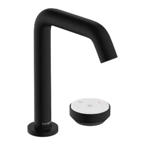 Tecturis S 2 hole basin mixer 150 CoolStart EcoSmart+ with waste set  Matt Black