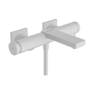 Tecturis E Single lever bath mixer for exposed installation  Matt White