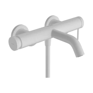 Tecturis S Single lever bath mixer for exposed installation  Matt White