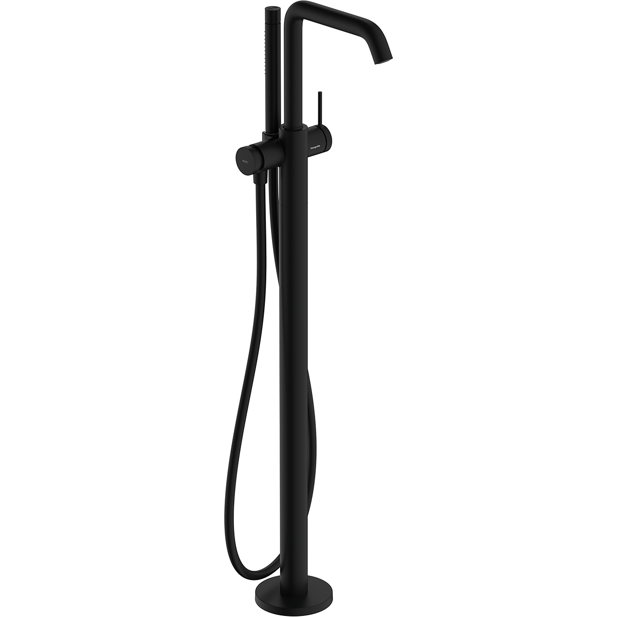 Tecturis S Single lever bath mixer floor standing Matt Black