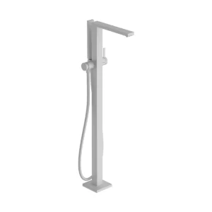 Tecturis E Single lever bath mixer floor standing  Matt White