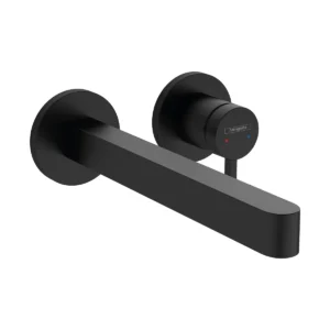 Finoris Single lever basin mixer for concealed installation wall mounted with spout 22,8 cm  Matt Black