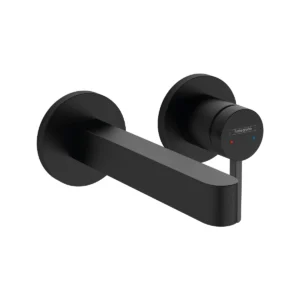 Finoris Single lever basin mixer for concealed installation wall mounted with spout 16,8 cm  Matt Black