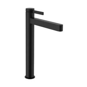 Finoris Single lever basin mixer 260 for washbowls with push open waste set  Matt Black