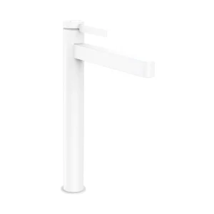 Finoris Single lever basin mixer 260 for washbowls with push open waste set  Matt White
