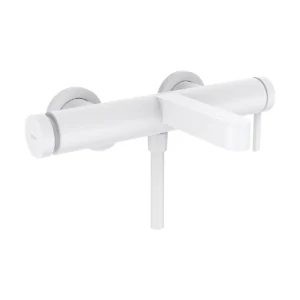 Finoris Single lever bath mixer for exposed installation  Matt White