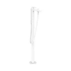 Finoris Single lever bath mixer floor standing  Matt White