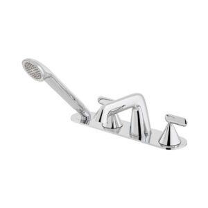 Vado Arrondi Deck Mounted 4 Hole Thermostatic Bath Shower Mixer Lever Handle