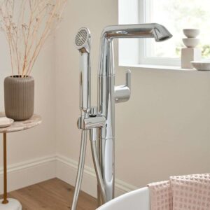 Vado Arrondi Floor Standing Bath Shower Mixer with Shower Kit