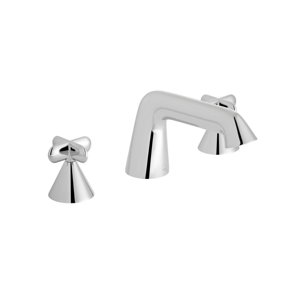Vado Arrondi 3 Hole Basin Mixer Cross Handle - Image 3
