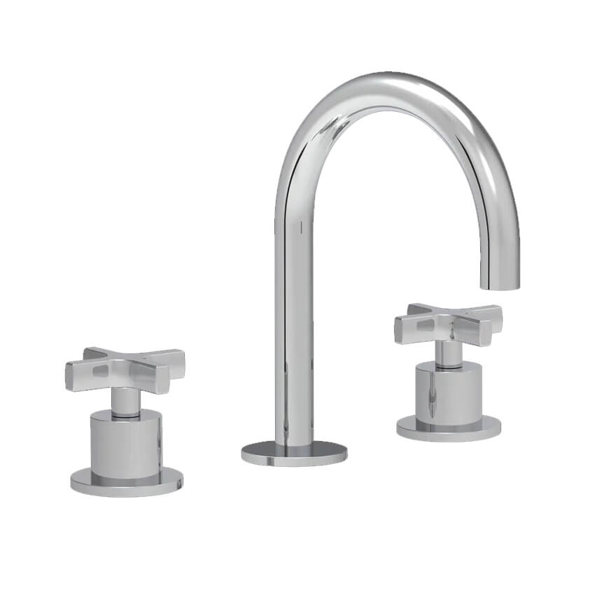 Coalbrook Bank 3 hole basin with round fixed Spout