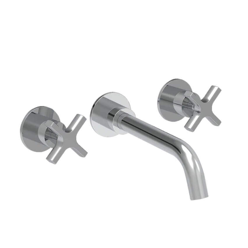 Coalbrook Bank 3 hole Wall Mounted Basin Mixer – 190mm Spout With Boss
