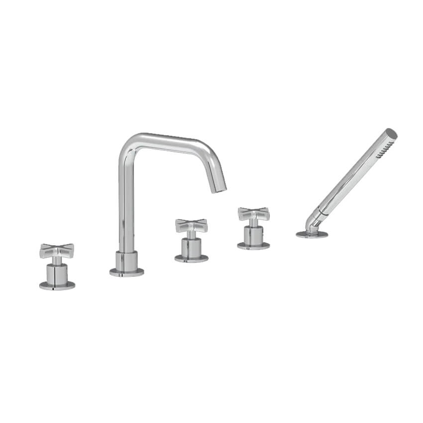 Coalbrook Bank 5 hole bath filler & pull out handspray