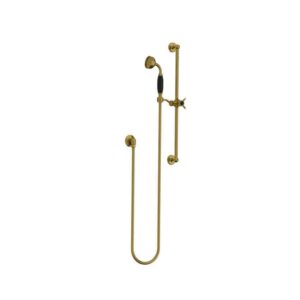 Lefroy Brooks Classic Black Slide Rail Kit - Polished Brass