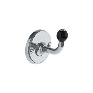 Lefroy Brooks Classic Black Robe Hook - Chrome