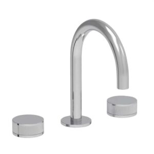 Coalbrook Decca deck mounted 3 hole basin mixer curved spout