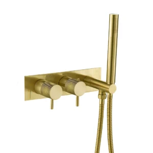 JTP VOS Knurled 2 Outlet Thermostatic Concealed Valve & Handset