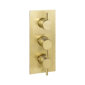 JTP VOS Knurled 2 Outlet Thermostatic Concealed Shower Valve