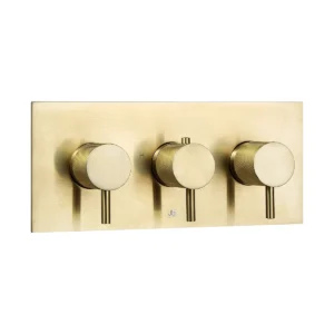 JTP VOS Knurled 2 Outlet Thermostatic Concealed Horizontal Valve